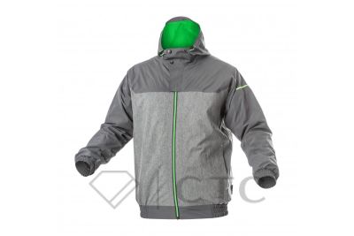 HEINER Куртка водостойкая темно-серая/зеленая 2XL (56)