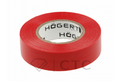 HOEGERT Изоляционная лента 0,13×19мм x 20м, красная