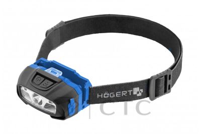 HOEGERT Налобный фонарь с датчиком движения USB 6 функций