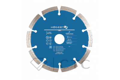 HOEGERT Диск отрезной алмазный 125 х 2,2 х 22,2 мм, turbo, laser welded