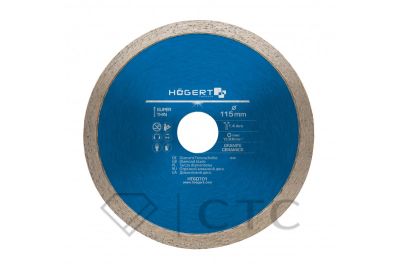 HOEGERT Диск отрезной алмазный, сплошная кромка 180 х 1,8 х 25,4 мм