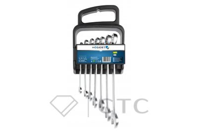 HOEGERT Набор комбинированных ключей 8-19 мм, 7 шт., сталь CrV, DIN 3113