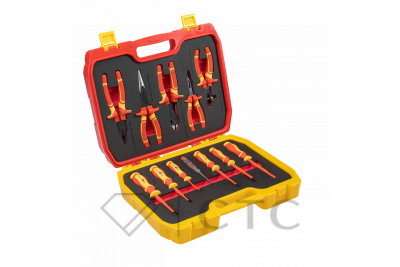 HOEGERT Набор диэлектрического инструмента 1000 V, 12шт.