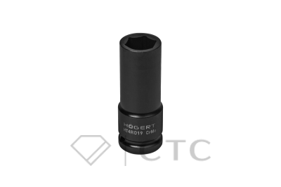 HOEGERT Головка торцевая ударная глубокая шестигранная 1/2″, 19 мм, DIN 3121, CrMo