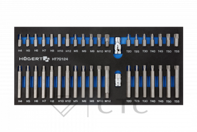 HOEGERT Набор бит 40 шт., ложемент EVA