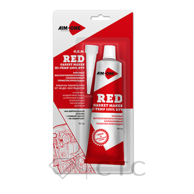 Герметик для прокладок 85гр. Красный AIM-ONE. RED RTV Gasket Maker Neutral Type GM-RD0085/12