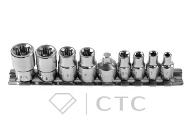 HOEGERT Набор торцевых головок Torx 1/4″, 3/8″, 9 шт.