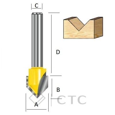 Фреза для V-образных пазов Makita D-10693