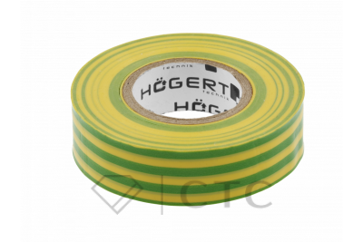 HOEGERT Изоляционная лента желто-зеленая PVC