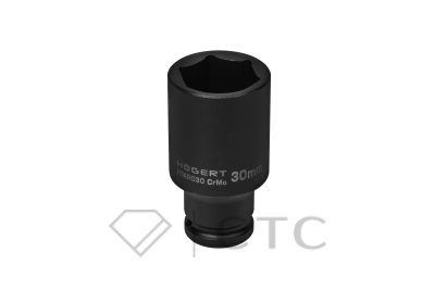 HOEGERT Головка торцевая ударная глубокая шестигранная 1/2″, 30 мм, DIN 3121, CrMo