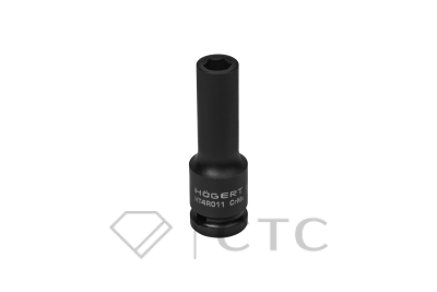 HOEGERT Головка торцевая ударная глубокая шестигранная 1/2″, 11 мм, DIN 3121, CrMo