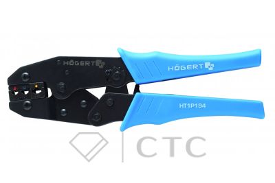 HOEGERT Пресс-клещи для клемм, диапазон: от 0.5 до 6.0 мм2 (20-10 AWГ)