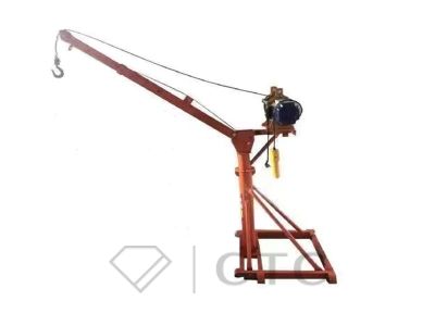 Мини-кран строительный TOR KM 300/500 кг 60/30 м с поворотной стрелой и электролебедкой (220В)
