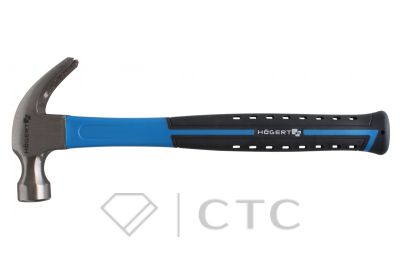 HOEGERT Молоток столяра 450 г., с рукояткой из стекловолокна
