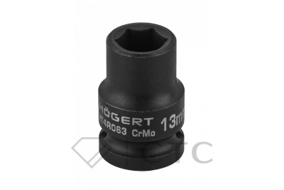 HOEGERT Головка торцевая ударная шестигранная 1/2″, 13 мм, DIN 3121, CrMo