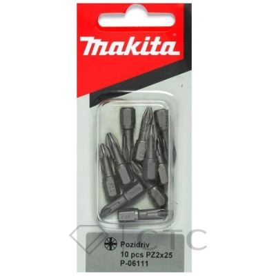 Биты Makita PZ2 25мм 10шт (P-06111)