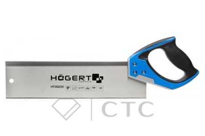 HOEGERT Ножовка обушковая 350 мм, 11 TPI, двухсторонняя заточка