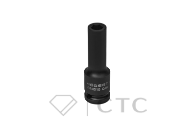 HOEGERT Головка торцевая ударная глубокая шестигранная 1/2″, 10 мм, DIN 3121, CrMo