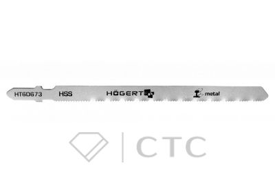 HOEGERT Полотно для электролобзика по металлу 132 мм, 21TPI, чистый рез, 5 шт T318A