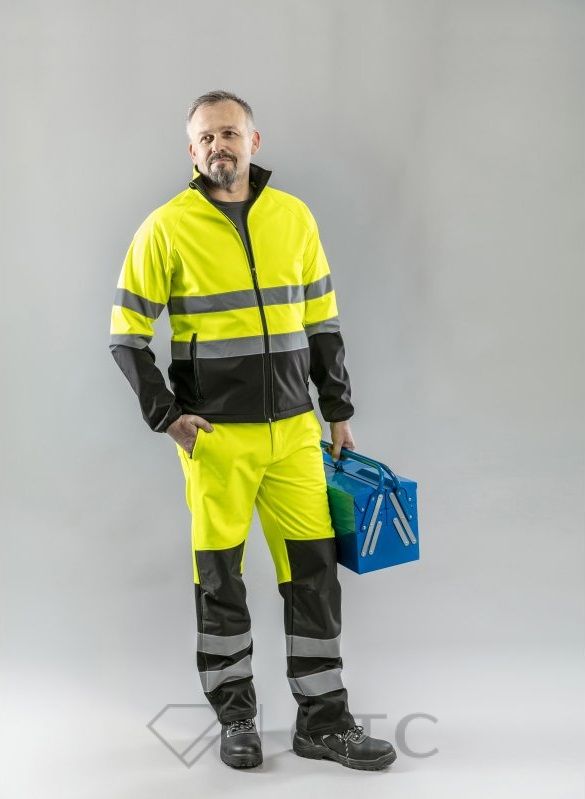 EXTER_HT5K335_kurtka-ostrzegawcza-softshell_TRAUN_HT5K337_spodnie-ostrzegawcze-softshell_HT5K511_Trzewiki-robocze
