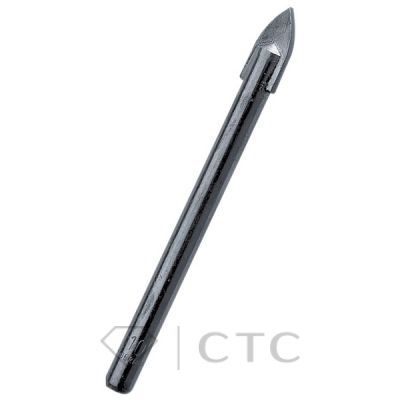 D-15942, Сверло для стекла, кафеля, 4х65мм,хв- 6-ти гр., острие конус