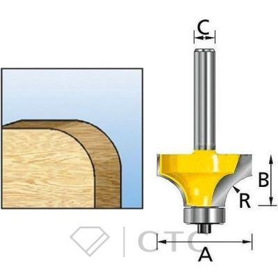 Фреза кромочная калевочная с опорным подшипником Makita D-68448