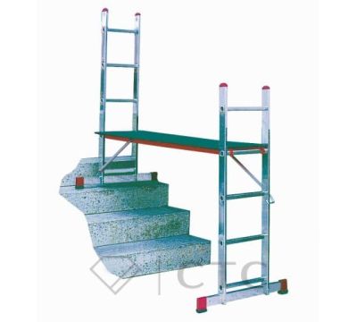 Подмости лестничные Krause Corda 2х5 с роликами