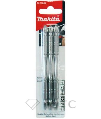 Биты Makita PH2 110мм 3шт, 2-х сторонние (B-21864)
