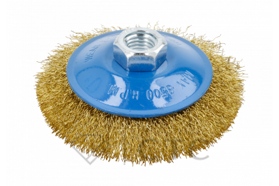 HOEGERT Корщетка дисковая латунная с резьбой d-100 мм