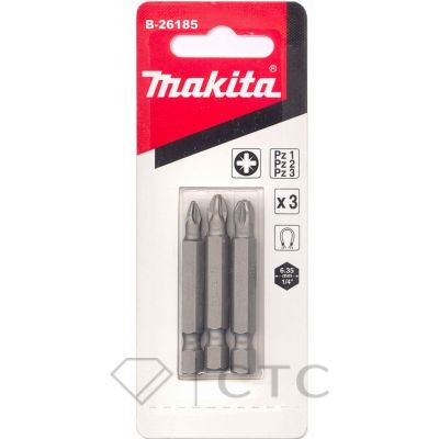 Биты Makita PZ1,2,3 50мм 3шт (B-26185)