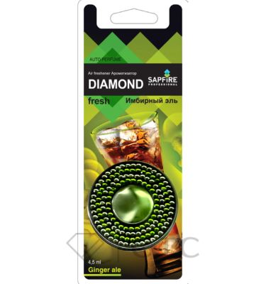 Ароматизатор в дефлектор DIAMOND fresh SAPFIRE Имбирный эль