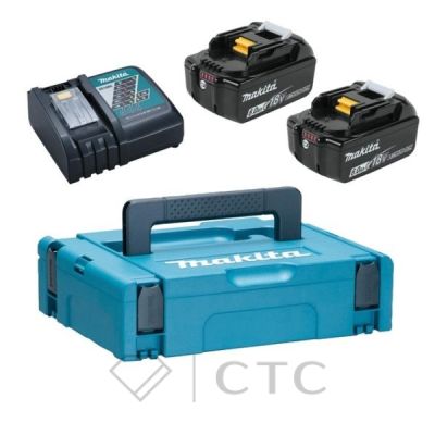 Набор: 2 аккумулятора BL1860B и ЗУ DC18RC в кейсе MakPac Makita (198118-0)