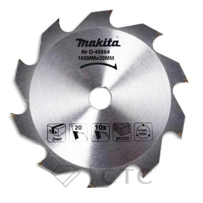 D-45864, Диск пильный Makita,165х20х2мм,10зуб, д\дерева