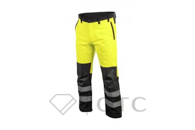 TRAUN Брюки сигнальные SOFTSHELL желтые S (48)