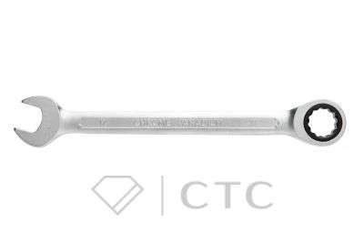 HOEGERT Ключ комбинированный трещоточный 30 мм, 72T, сталь CrV