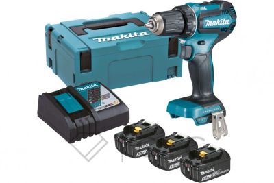 Аккумуляторная дрель-шуруповерт Makita DDF485RF3J в кейсе MakPac, 3 АКБ