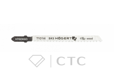 HOEGERT Полотно для электролобзика по дереву 100 мм, толщина материала 3 — 60 мм, чистый рез, 2 шт.