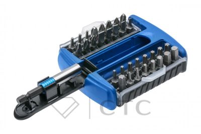 HOEGERT Набор бит с битодержателем 1/4″, SL, PH, PZ, HEX, Torx, 33 шт.