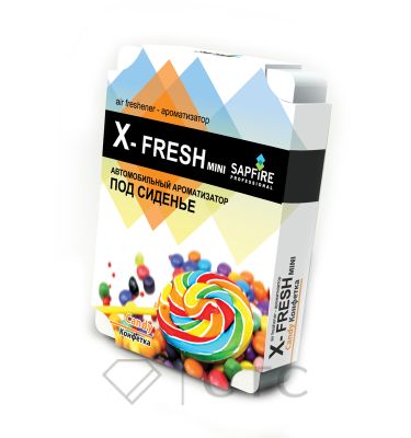 Ароматизатор под сиденье X-Fresh Mini SAPFIRE Конфетка