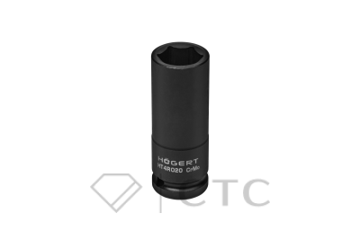 HOEGERT Головка торцевая ударная глубокая шестигранная 1/2″, 20 мм, DIN 3121, CrMo