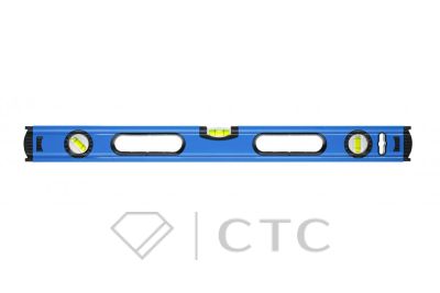 HOEGERT Уровень алюминиевый 80 см, (3-х пузырьковый) точность 0,5 мм/1 м