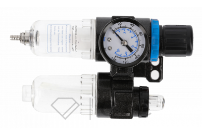 HOEGERT Фильтр-регулятор с манометром и лубрикатор пневматический 1/4″, 25см³/15см³, 9 бар/135 PSI