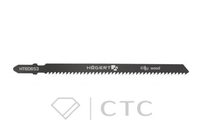 HOEGERT Полотно для электролобзика по дереву 126 мм, 9TPI, быстрый рез, 5 шт. T311C