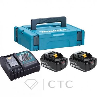 Набор 2 аккумулятора Makita BL 1840B 4 Ач и Зарядное устройство DC 18 RC в MakPac
