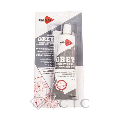 Герметик для прокладок 85гр. Серый AIM-ONE. Grey RTV Gasket Maker Neutral Type GM-GY0085/12