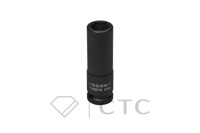 HOEGERT Головка торцевая ударная глубокая шестигранная 1/2″, 16 мм, DIN 3121, CrMo
