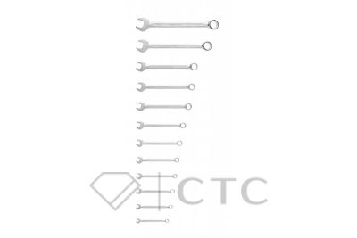 HOEGERT Набор комбинированных ключей 6-24 мм, 12 шт., сталь CrV, DIN 3113 в сумке