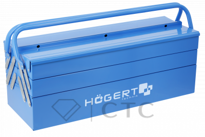 HOEGERT Ящик для инструментов металлический 5 отделений 53 × 20,5 × 20 cм