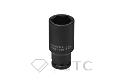 HOEGERT Головка торцевая ударная глубокая шестигранная 1/2″, 27 мм, DIN 3121, CrMo