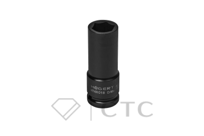 HOEGERT Головка торцевая ударная глубокая шестигранная 1/2″, 18 мм, DIN 3121, CrMo